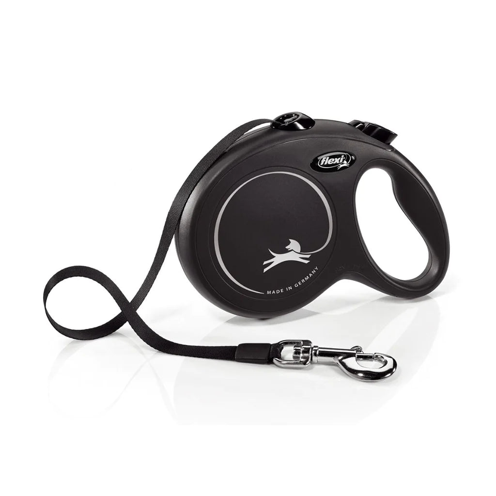 Flexi Retractable Cord Lead Medium Black/Red