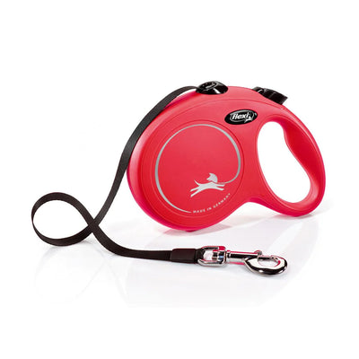 Flexi Retractable Cord Lead Medium Black/Red