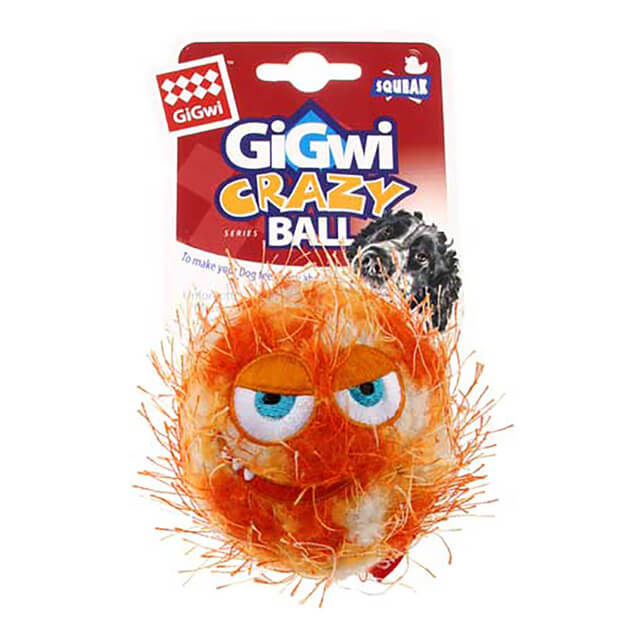 Gigwi Crazy Ball Dog Toy - Orange