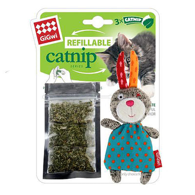 GiGwi Refillable Catnip Characters Cat Toys - Rabbit