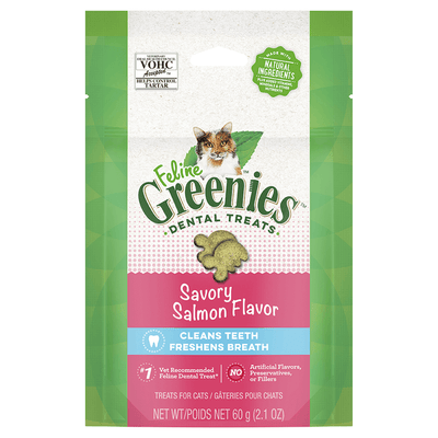 Greenies Dental Cat Treats Savoury Salmon Flavour 60g