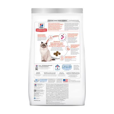 Hill’s Science Diet Adult Cat Dry Food (7+) Perfect Digestion 2.72kg