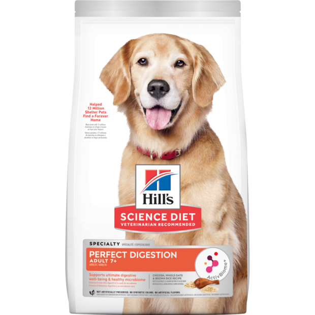 Hill’s Science Diet Adult Dog Food (7+) Perfect Digestion Chicken & Rice Recipe- 5.44kg