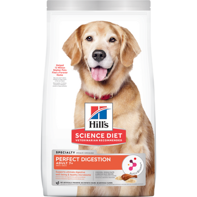 Hill’s Science Diet Adult Dog Food (7+) Perfect Digestion Chicken & Rice Recipe- 5.44kg