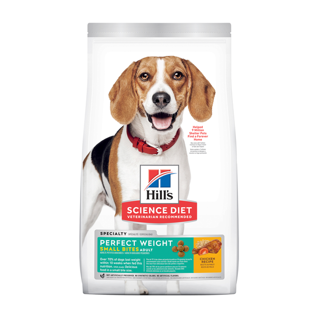 Hill's Science Diet Adult Dog Dry Food Perfect Weight Chicken Recipe Small Bites 1.81Kg