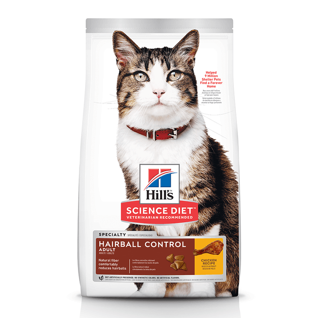 Hill’s Science Diet Adult Cat Hairball Control Dry Food Chicken Recipe