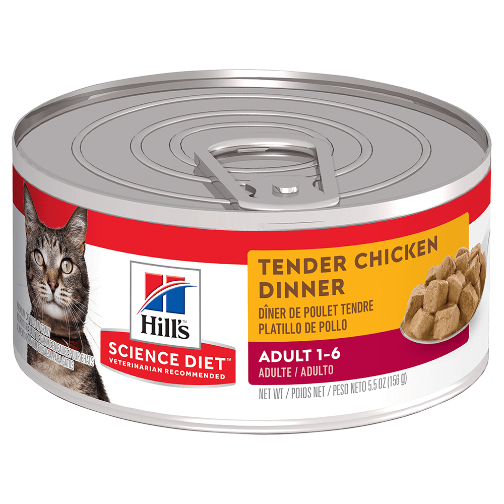 Hill’s Science Diet Adult Cat Wet Food Tender Chicken Recipe 24 x 156g