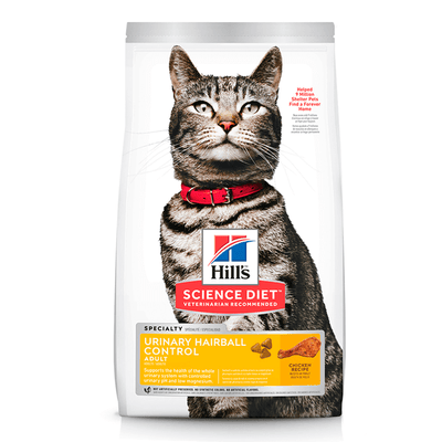 Hill's Science Diet Adult Cat Dry Food Urinary Hairball Control