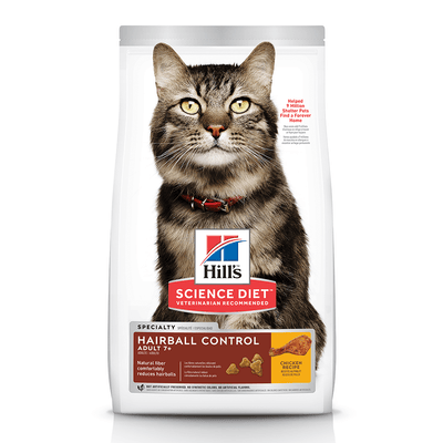 Hill’s Science Diet Hairball Control Adult Cat (7+) Dry Food Chicken Recipe