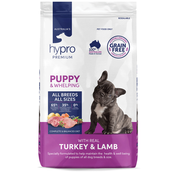 Hypro Premium Puppy Dry Food GRAIN FREE  Turkey & Lamb Recipe