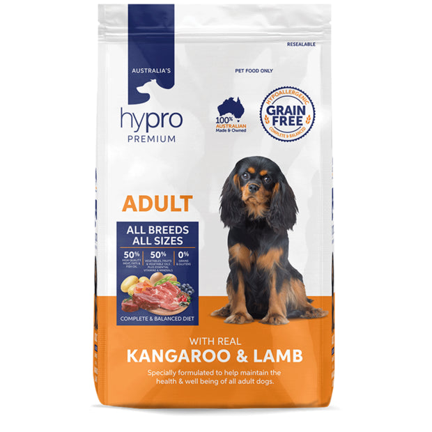 Hypro Premium  GRAIN FREE Adult Dog Dry Food Kangaroo & Lamb