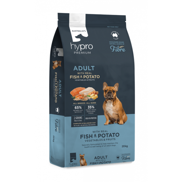 Hypro Premium Adult Dog Dry Food Fish & Potato Recipe