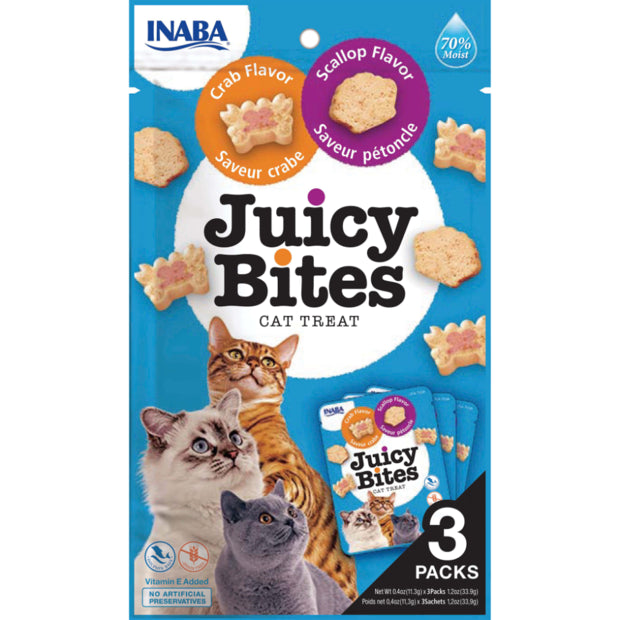 Inaba Cat Juicy Bites Crab and Scallop Flavor 6x33.9g