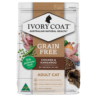 Ivory Coat Adult Cat Dry Food Grain Free Chicken & Kangaroo Recipe