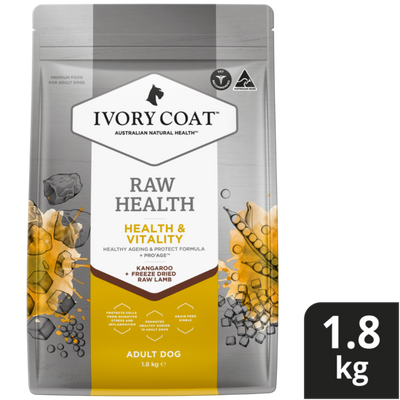 Ivory Coat Raw Health Adult Dog Dry Food Health & Vitality - 1.8kg