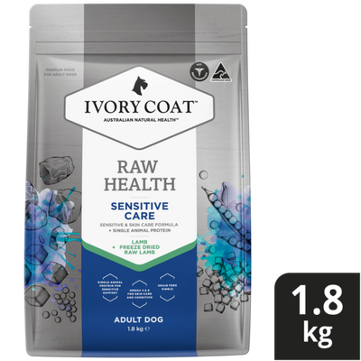 Ivory Coat Raw Health Adult Dog Dry Food Sensitive Care - 1.8kg