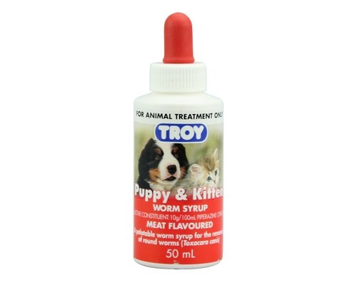 Troy Puppy & Kitten Worm Syrup - 50ml