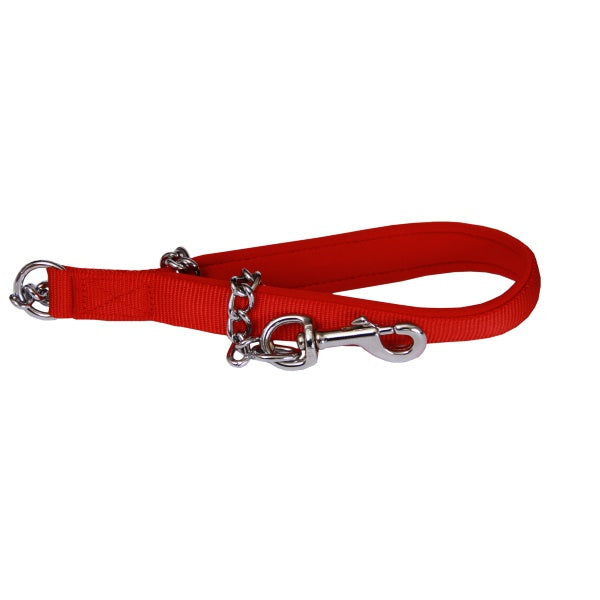 Beau Pets Neoprene Handle Dog Chain Lead - Red