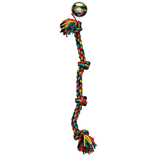 Paw Play Stretch Rope 4 Knot Dog Toy - 68cm