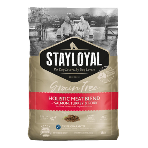 Stay Loyal Grain Free Holistic Meat Blend of Salmon, Turkey & Pork - 8kg