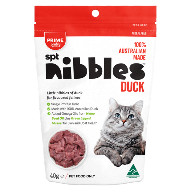 Prime100 Prime Pantry SPT Nibbles Cat Treats Duck 40g