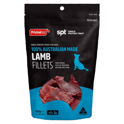 Prime100 SPT Lamb Fillet Dog Treats 100g