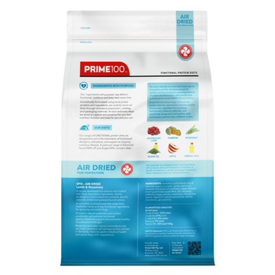 Prime100 SPD Air Dried Dog Food Lamb & Rosemary