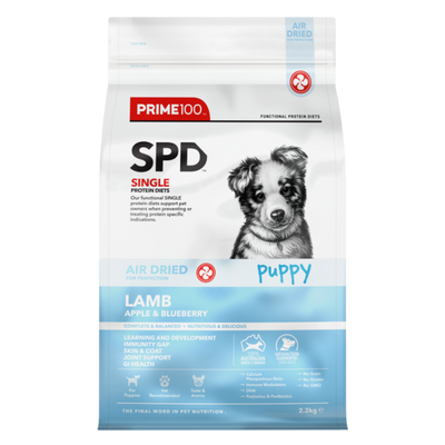 Prime100 SPD Air Dried Puppy Dry Food Lamb, Apple & Blueberry