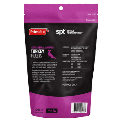 Prime100 SPT Turkey Fillet Dog Treats 100g