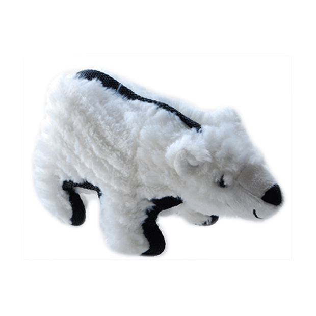 RUFF Play Dog Toy Plush Buddies - Tuff Polar Bear