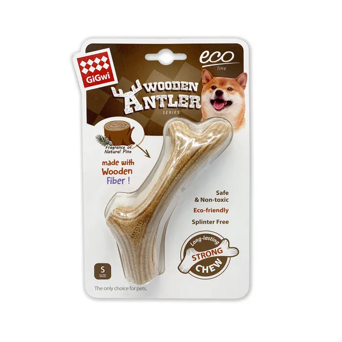 GiGwi Wooden Antler Chew Dog Toy (S/M/L)