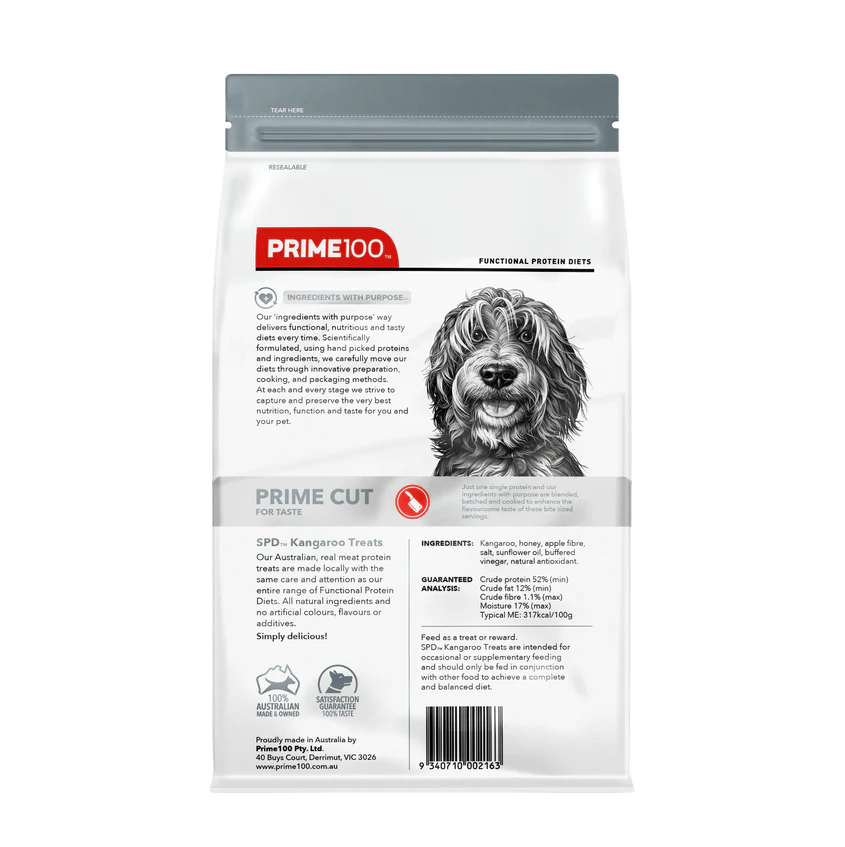 Prime100 SPD Prime Cut Dog Kangaroo Treats 100g