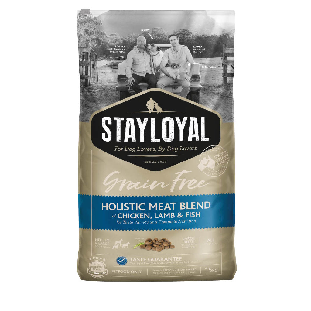 Stay Loyal Grain Free Holistic Meat Blend of Chicken, Lamb & Fish - 15kg