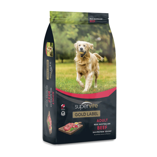 Supervite Gold Label Adult Dog Dry Food Beef Recipe