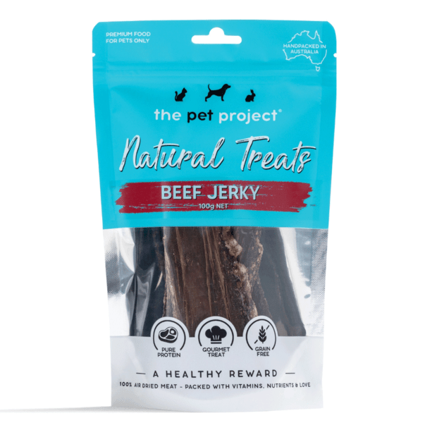 The Pet Project Dog Natural Beef Jerky Treats 100g