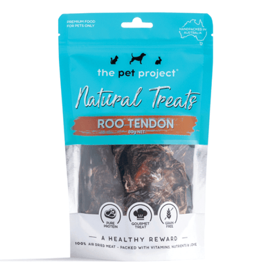 The Pet Project Natural Dog Treats Kangaroo Tendon 80g