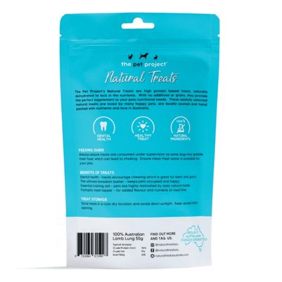 The Pet Project Natural Dog Treats Lamb Puff 55g