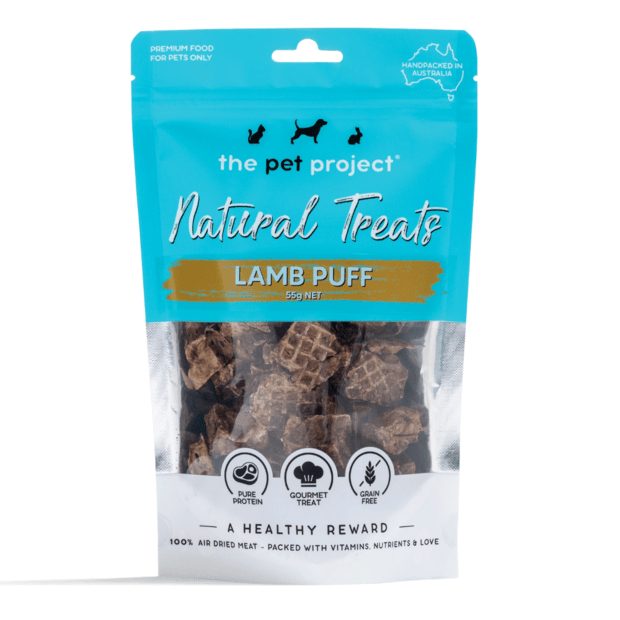 The Pet Project Natural Dog Treats Lamb Puff 55g