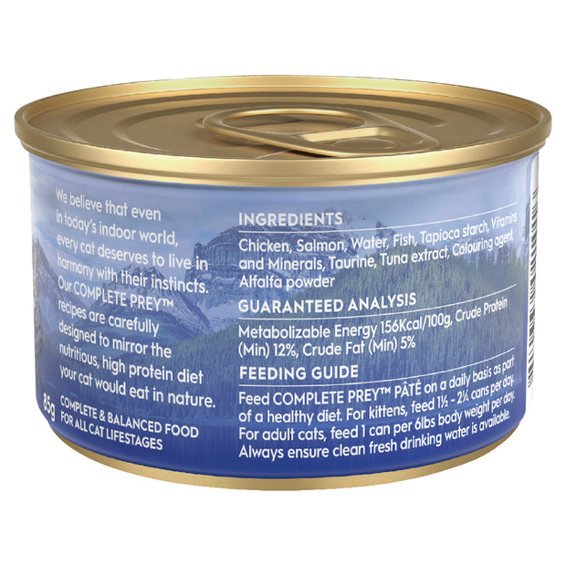 Trilogy Adult Cat Grain Free Wet Food Tins Complete Prey Wild Caught Alaskan Salmon - 24 x 85g