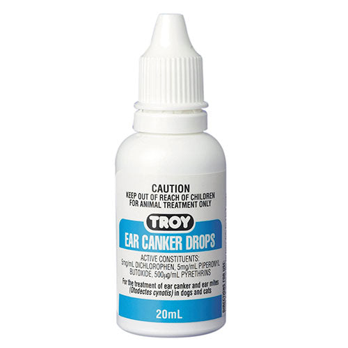 Troy Dog & Cat Ear Canker Drops - 20ml