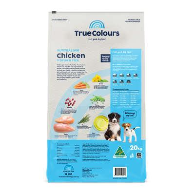 True Colours Puppy Dry Food Australian Chicken and Brown Rice