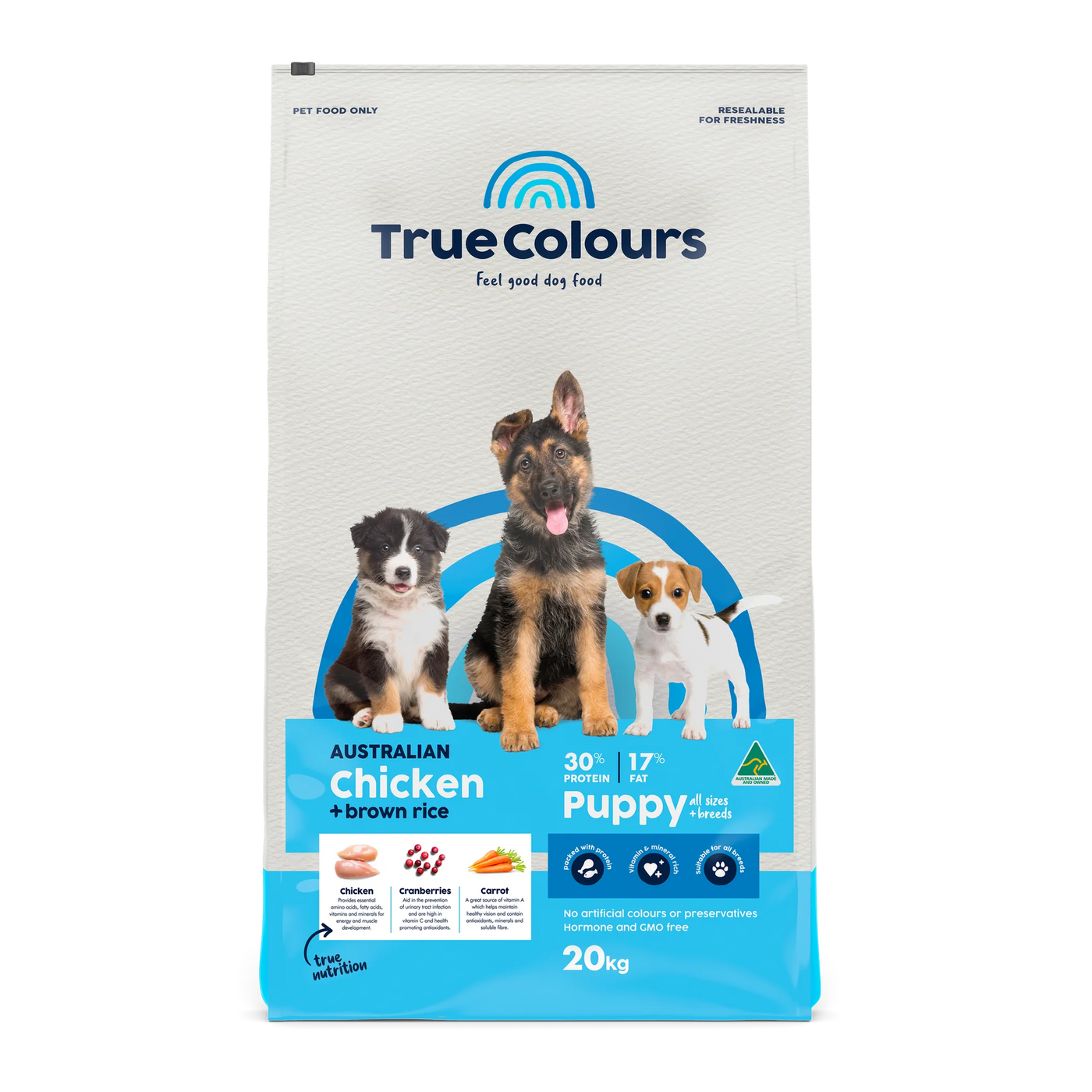 True Colours Puppy Dry Food Australian Chicken and Brown Rice