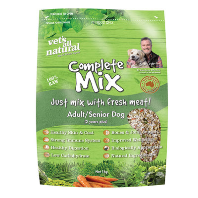 Vet’s All Natural Adult And Senior Dog Dry Complete Mix 1kg