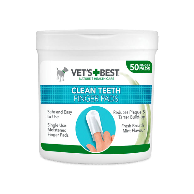 Vet's Best Dental Care Finger Wipes - 50 Wipes