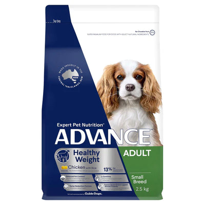 Advance Adult Dog Food Small Breed Healthy Weight Chicken with Rice Recipe 2.5Kg