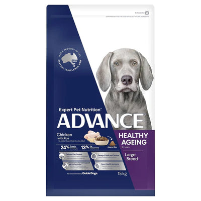 Advance Adult Dog Food Large Breed Healthy Ageing Chicken Recipe with Rice 15Kg