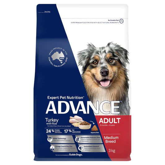 Advance Adult Dog Food Medium Breed Turkey & Rice Recipe