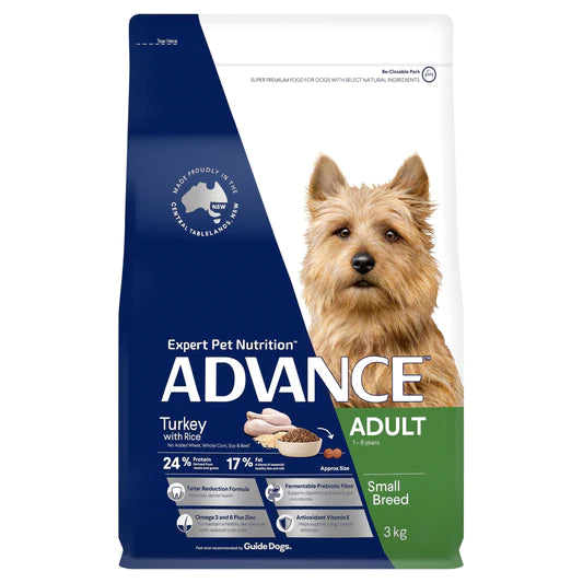 Advance Adult Dog Food Small Breed Turkey & Rice Recipe