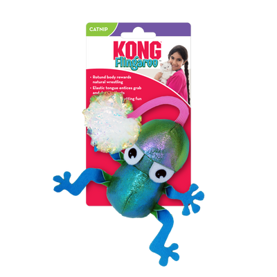 KONG Cat Flingaroo Frog Toy