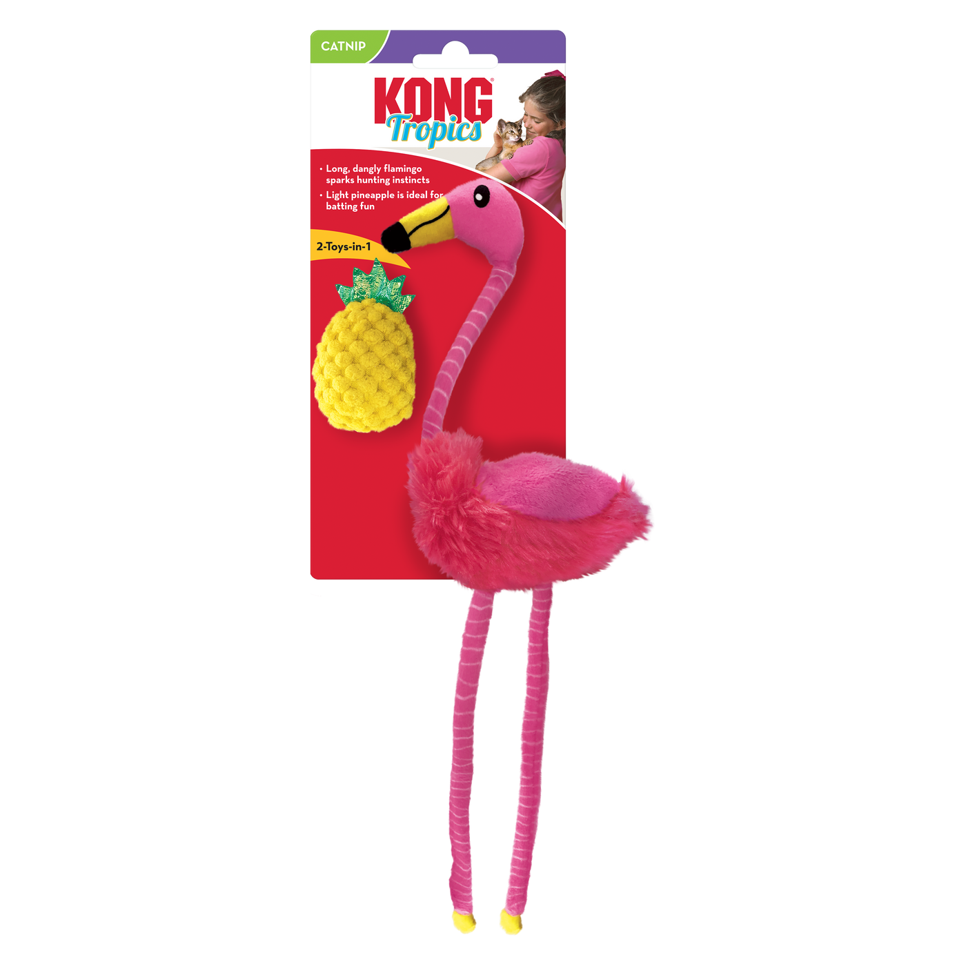 KONG Cat Tropics Flamingo Toy